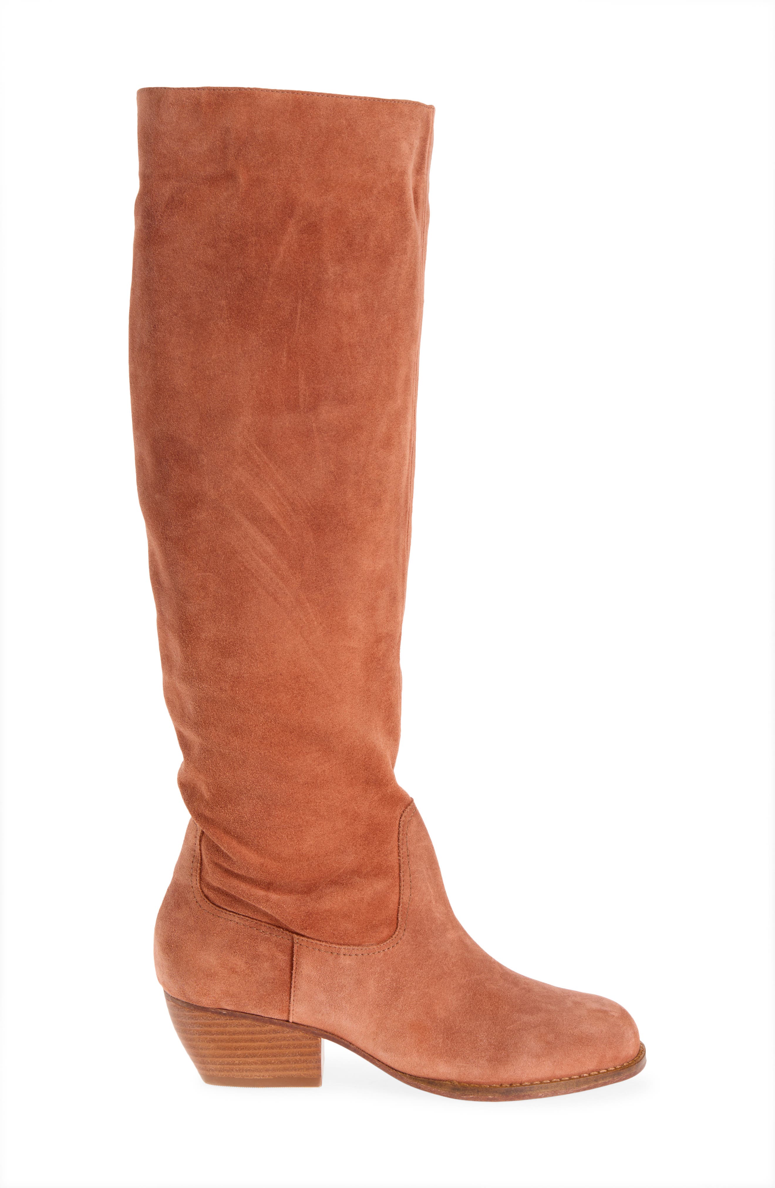 Suede Riding Boot, Alternate, color, CUOIO