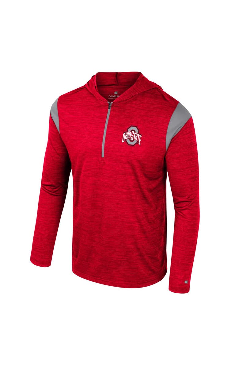 COLOSSEUM Men's Colosseum Scarlet Ohio State Buckeyes Dozer Half-Zip Windshirt, Alternate, color, Scarlet