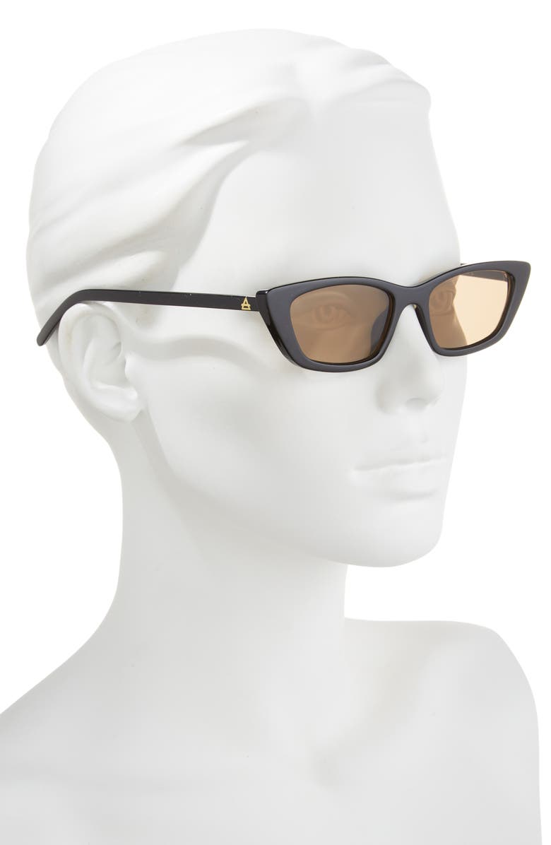 AIRE Titania 51mm Cat Eye Sunglasses, Alternate, color, Black