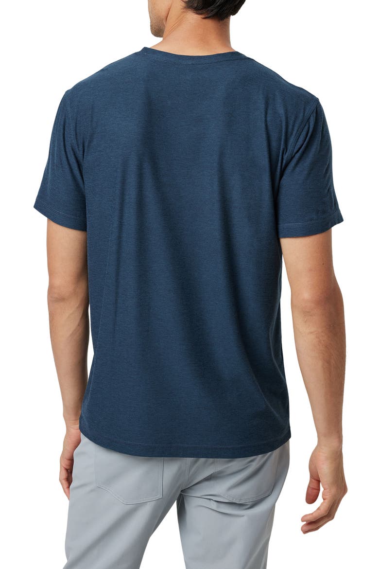Strato Tech V-Neck T-Shirt, Alternate, color, NAVY HEATHER