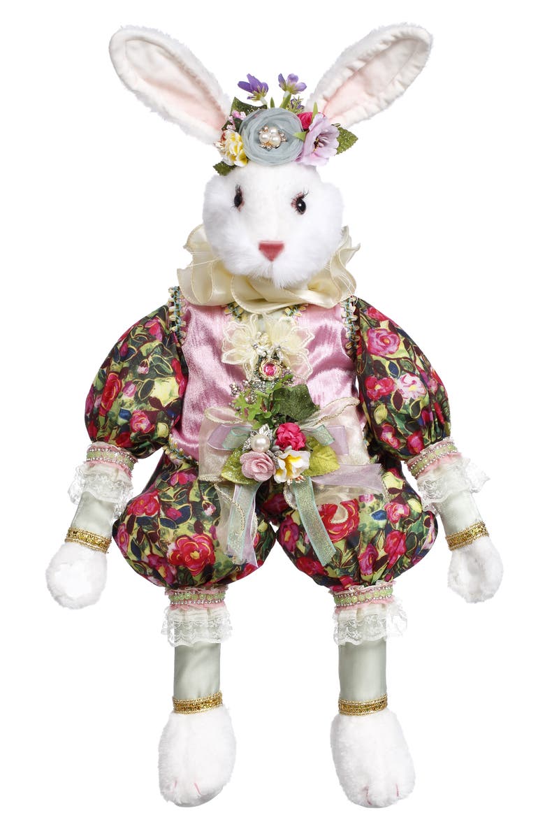 Mark Roberts Bean Bag Pillow Body Rabbit with Vest, Large, Main, color, Deep Red