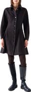 Akris punto Long Sleeve Denim Shirtdress