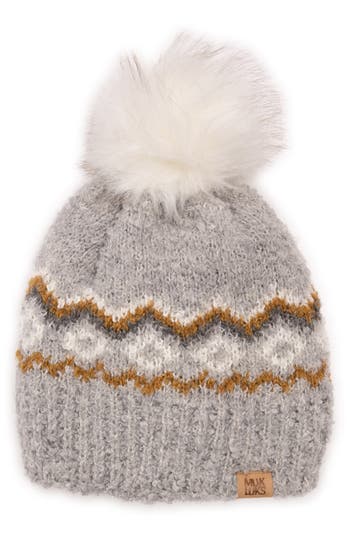 Reliable Of Milwaukee Bouclé Pattern Pompom Beanie