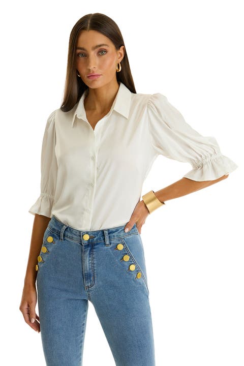 Cindy Ruffle Sleeve Shirt