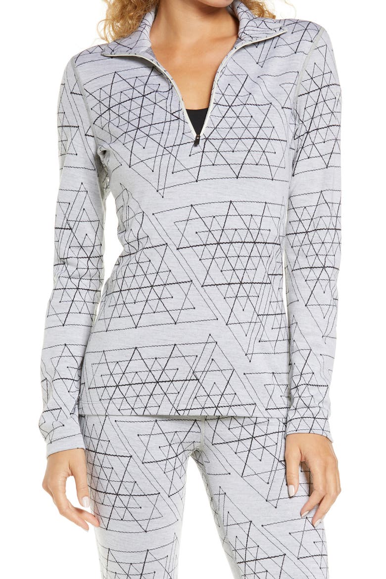Vertex Merino Wool Half Zip Pullover, Main, color, SNOW