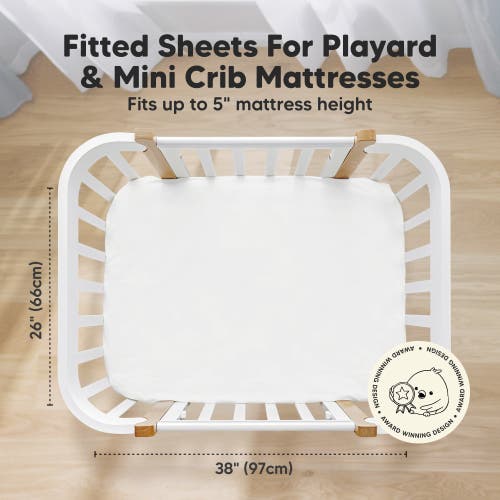 Keababies Isla Fitted Mini Crib Sheets In Rose