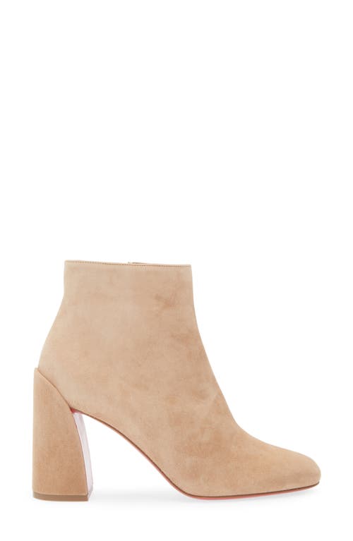 Christian Louboutin Turela Suede Red Sole Ankle Booties In Neutral