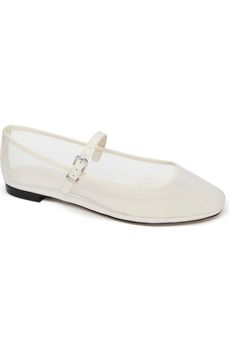 PAIGE Josie Mesh Mary Jane Flat, Main, color, Bone