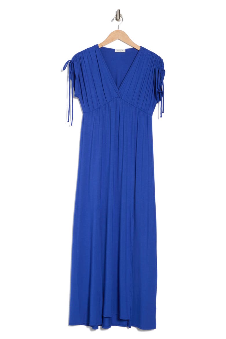 Shoulder Tie Maxi Dress, Alternate, color, ROYAL