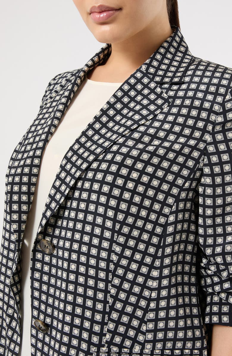 Marina Rinaldi Umano Silk Blazer, Alternate, color, Midnight Blue