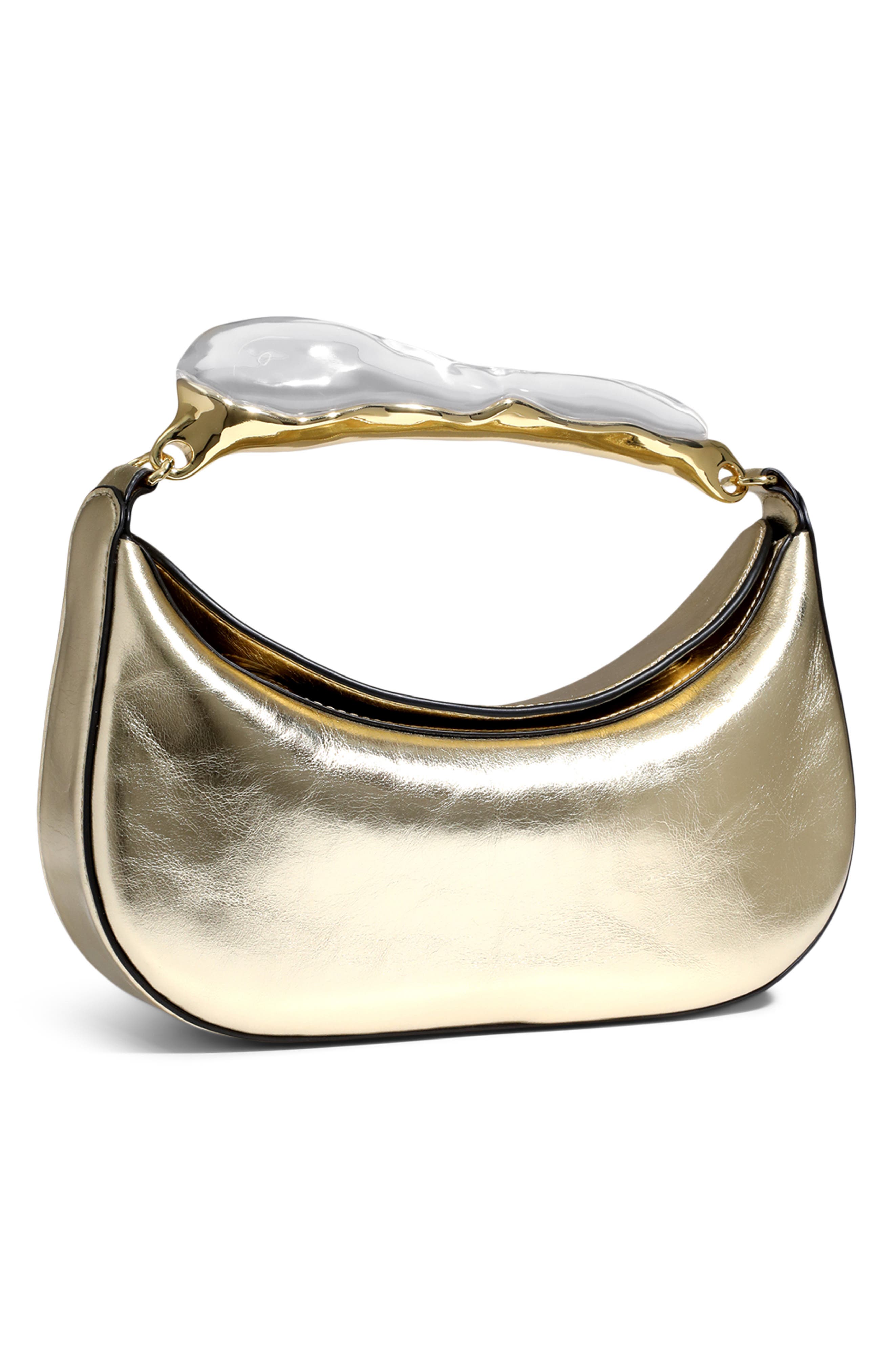 Alexis Bittar Water Stone Top Handle Bag, Alternate, color, Soft Gold