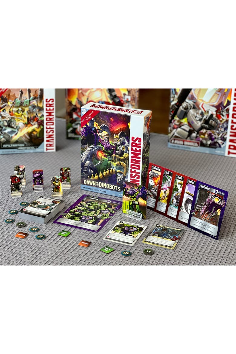 Transformers Deckbuilding Game Dawn Of The Dinobots Expansion, Alternate, color, Multicolored