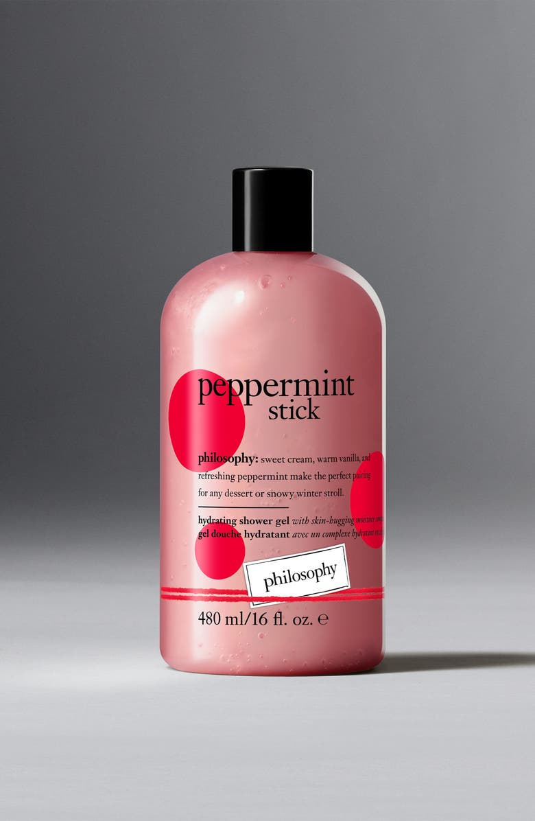 philosophy peppermint stick hydrating shower gel, bubble bath 
shampoo, Alternate, color, Peppermint Stick