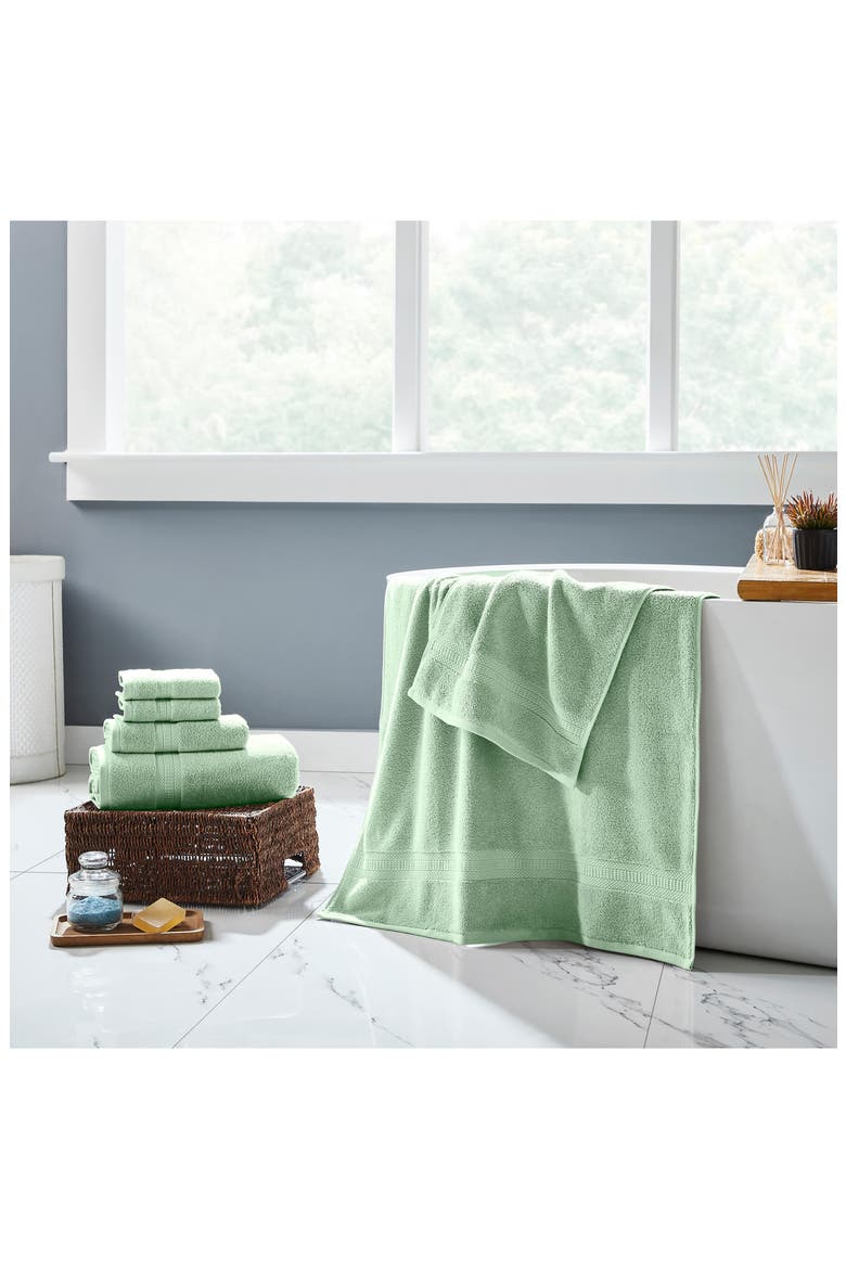 6-Piece Towel Set, Alternate, color, SEAFOAM
