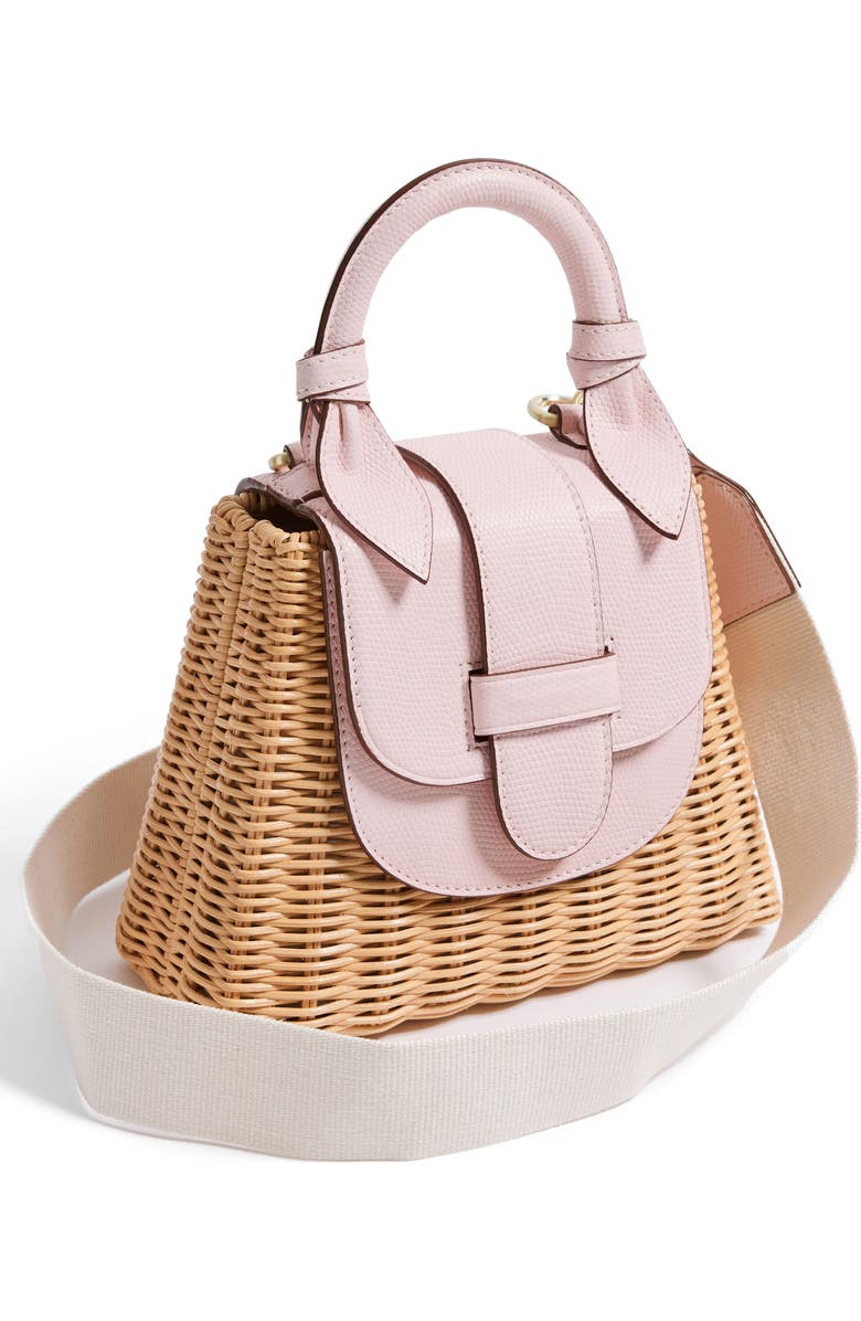 Pamela Munson The Lady Rattan Handbag, Alternate, color, Blush