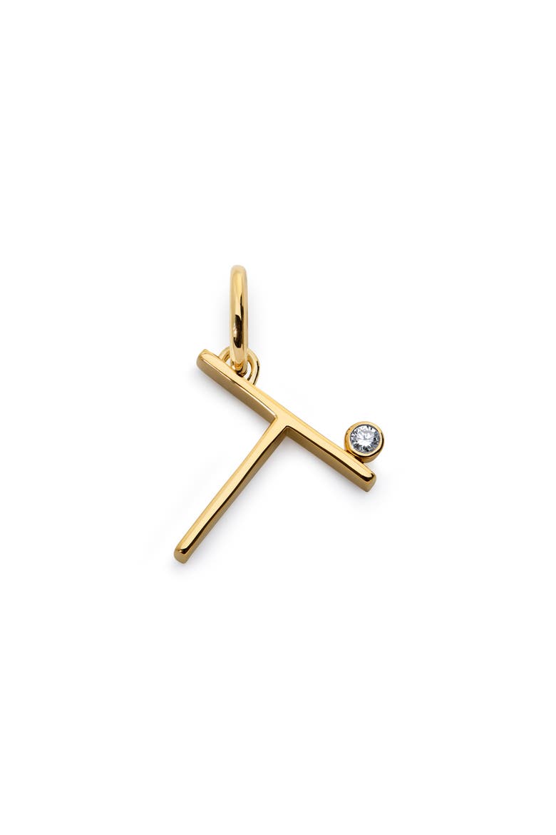 Lab Grown Diamond Initial Pendant, Main, color, 18K GOLD VERMEIL / DIAMOND - T
