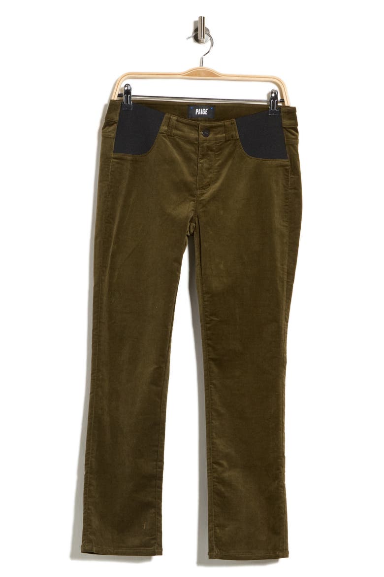 Maternity Cindy High Waist Straight Leg Corduroy Jeans, Main, color, DARK BRUSHED OLIVE