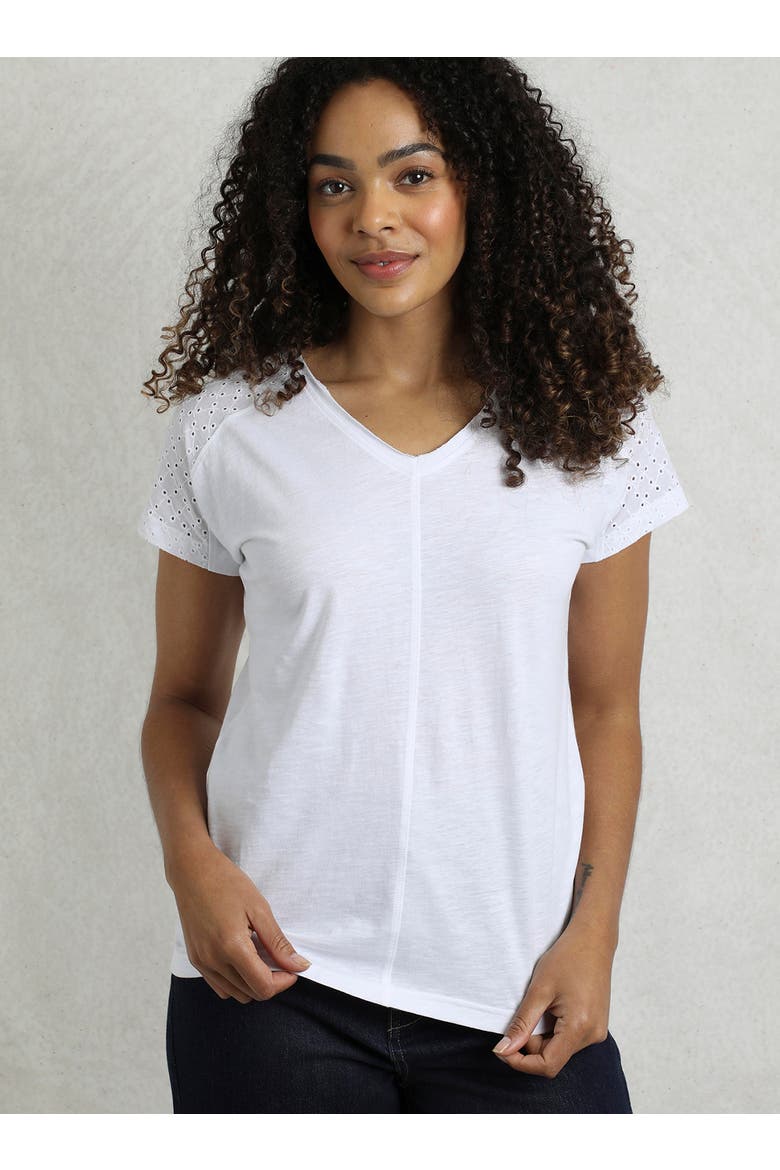 Pernille Cutaway T-Shirt, Main, color, White