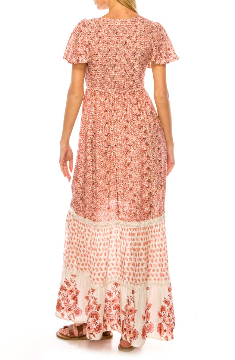 A COLLECTIVE STORY Floral Smocked Bodice Tiered Maxi Dress, Alternate, color, 