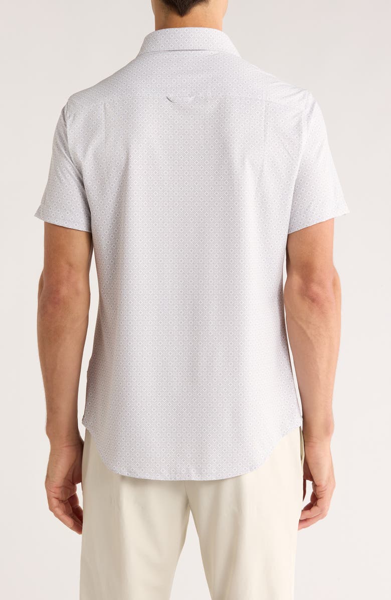 7 Diamonds Pryce Short Sleeve Stretch Button-Up Shirt, Alternate, color, Tan