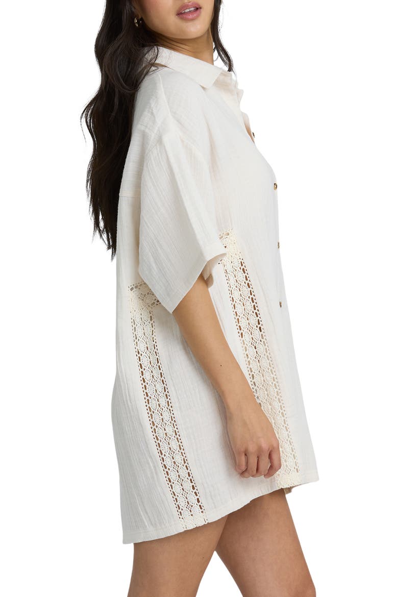 Feelin Fine Cover-Up Shirt, Alternate, color, WHITE CAP