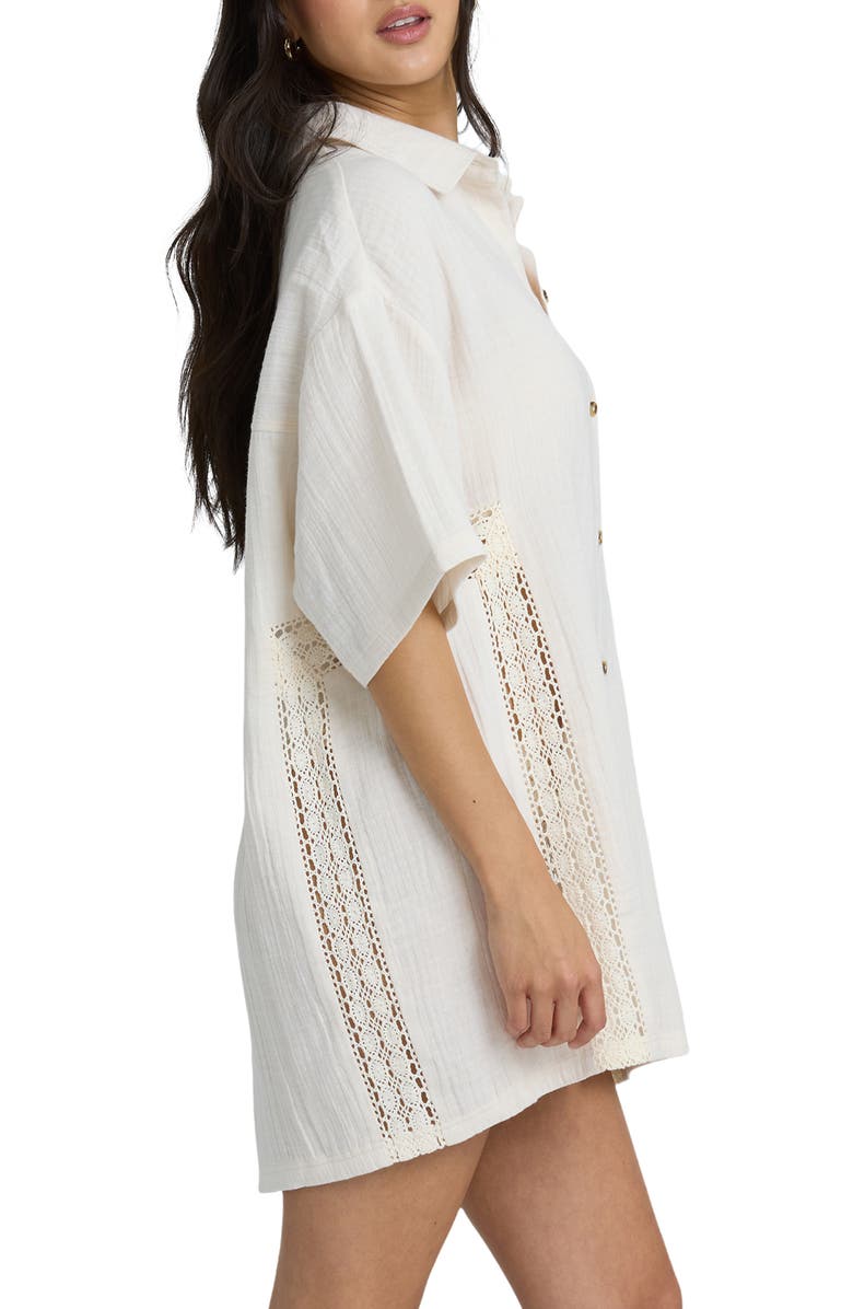 Billabong Feelin Fine Cover-Up Shirt, Alternate, color, White Cap