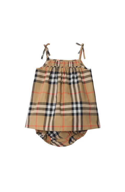 Check Cotton Dress with Bloomers