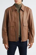 BOSS Melanchi Leather Jacket