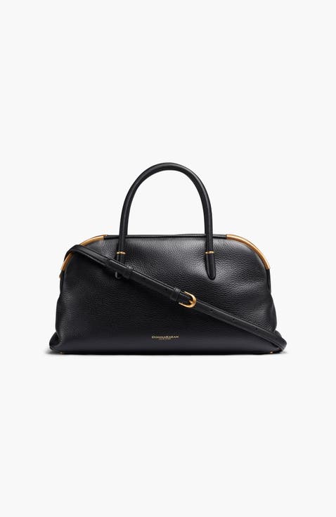 Satin Leather Satchel