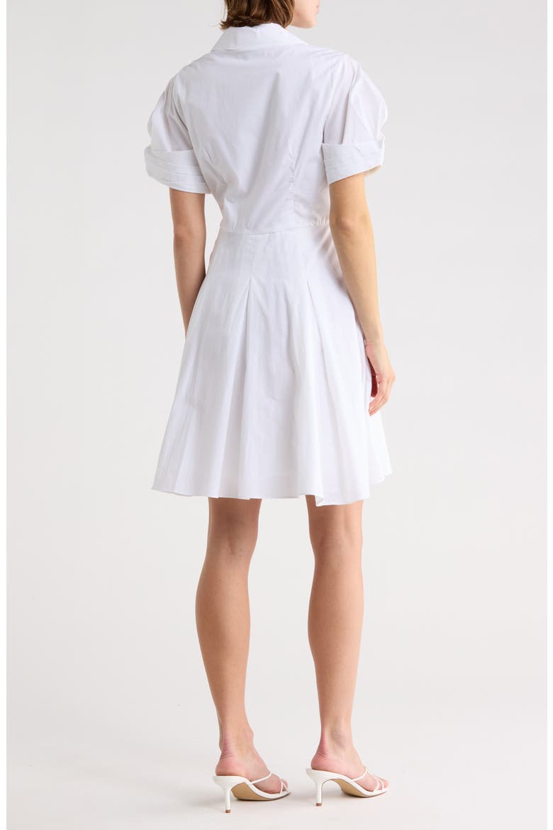 Short Sleeve Cotton Shirtdress, Alternate, color, ULTRA WHITE