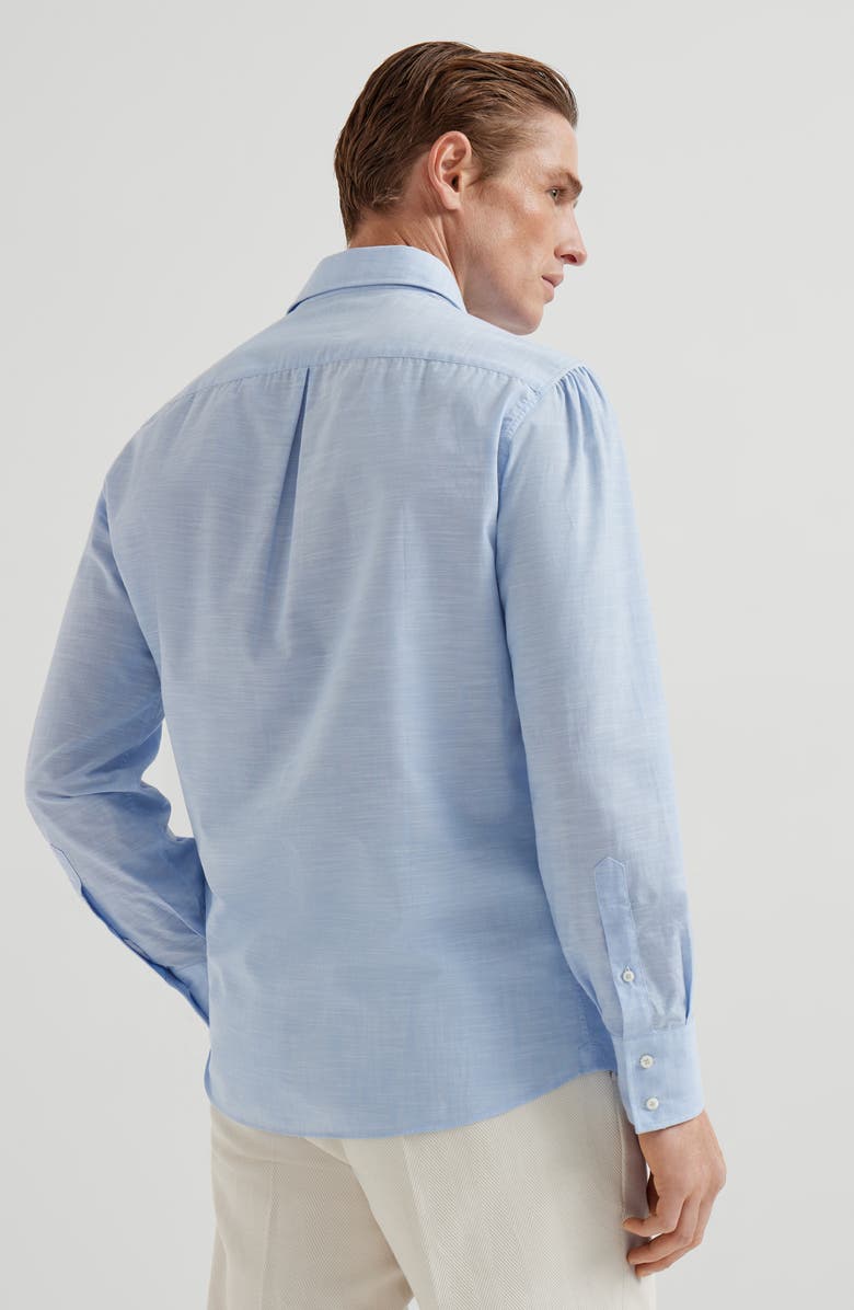 Brunello Cucinelli Oxford shirt, Alternate, color, Azure