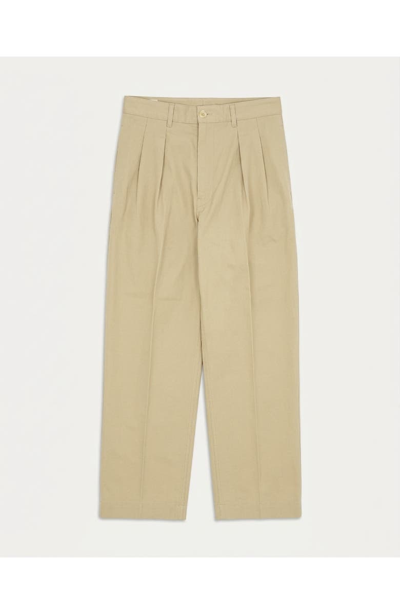 Fortela Newyork Pleated Cotton Trousers, Main, color, Camel