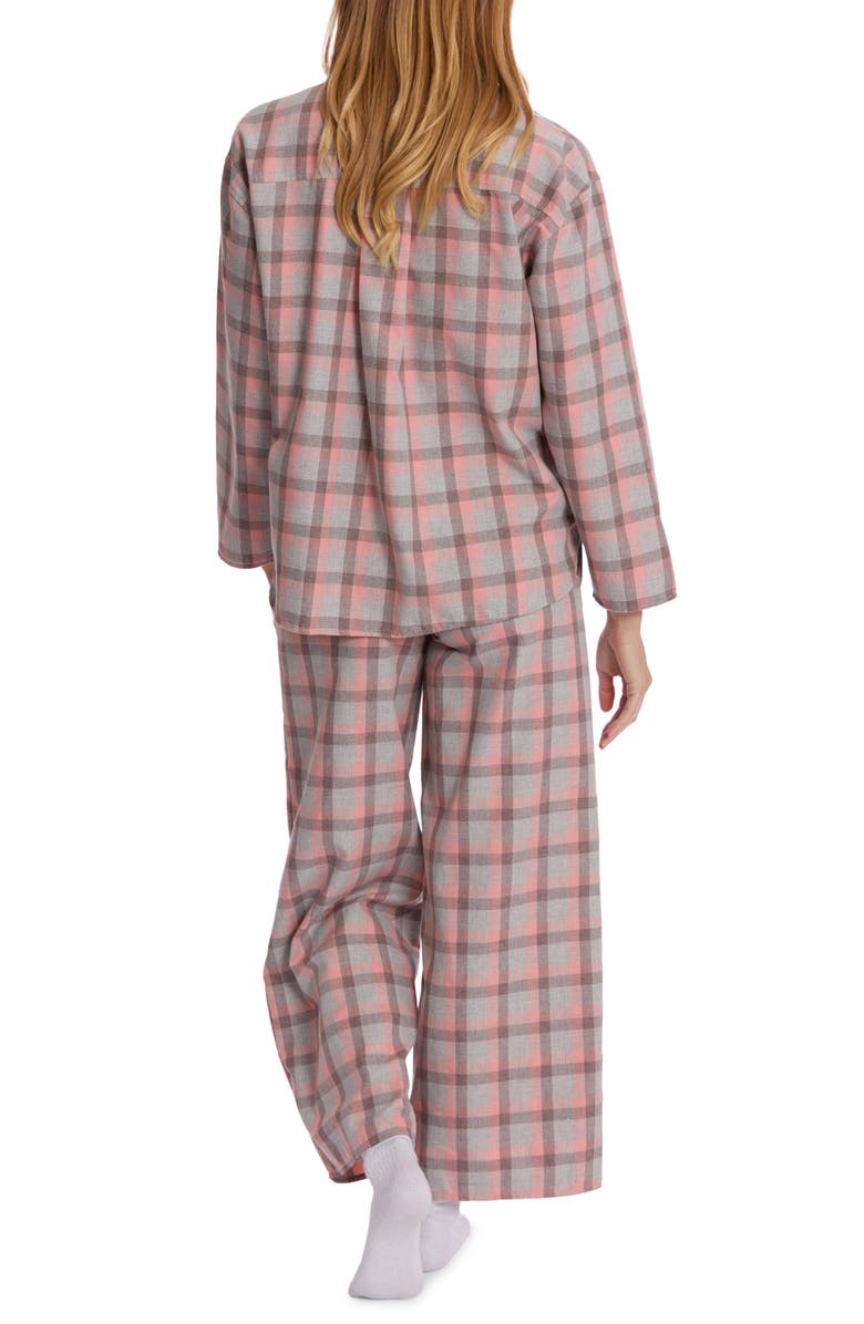 Cache Coeur Teddy Plaid Maternity Pajamas, Alternate, color, 