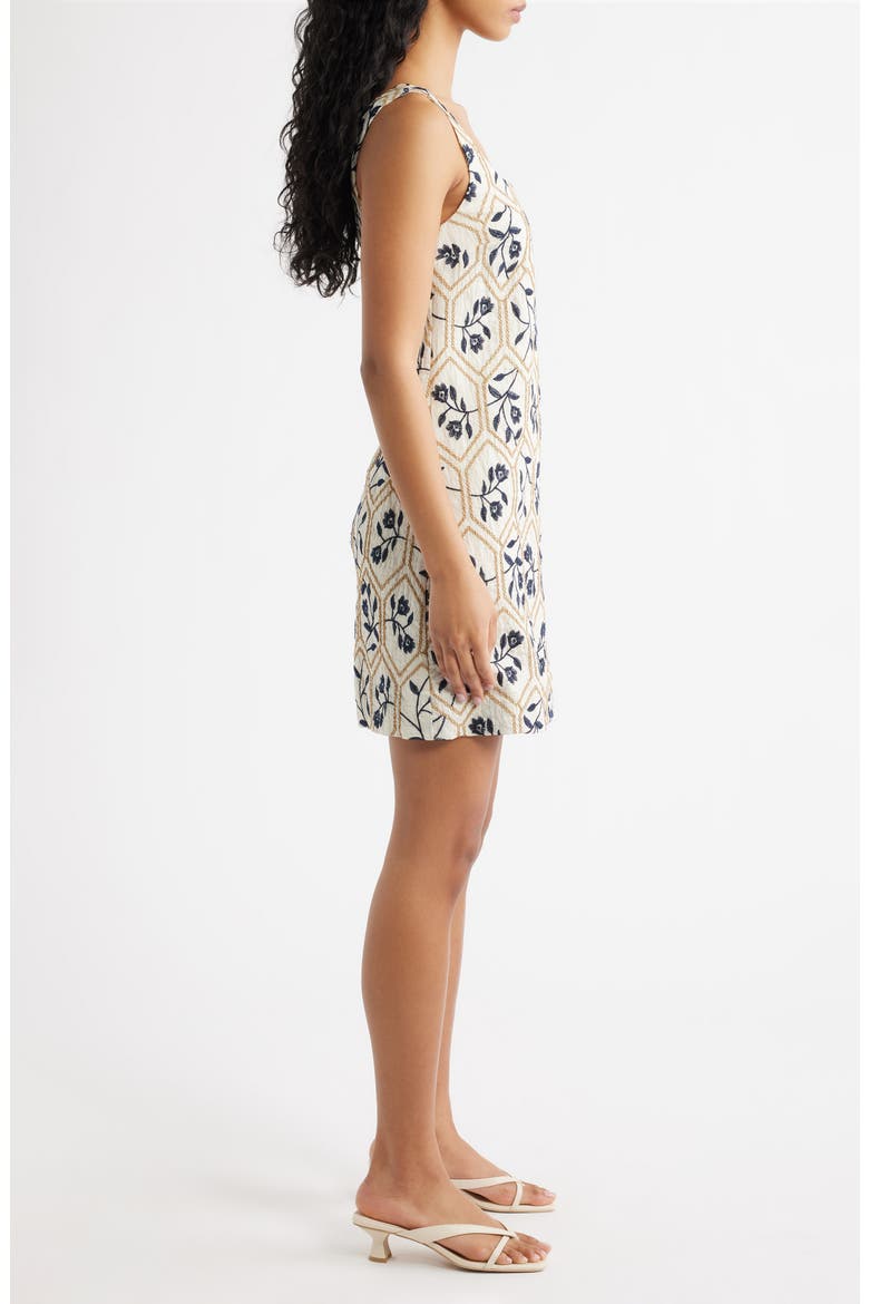 Embroidered Minidress, Alternate, color, CREAM MULTI