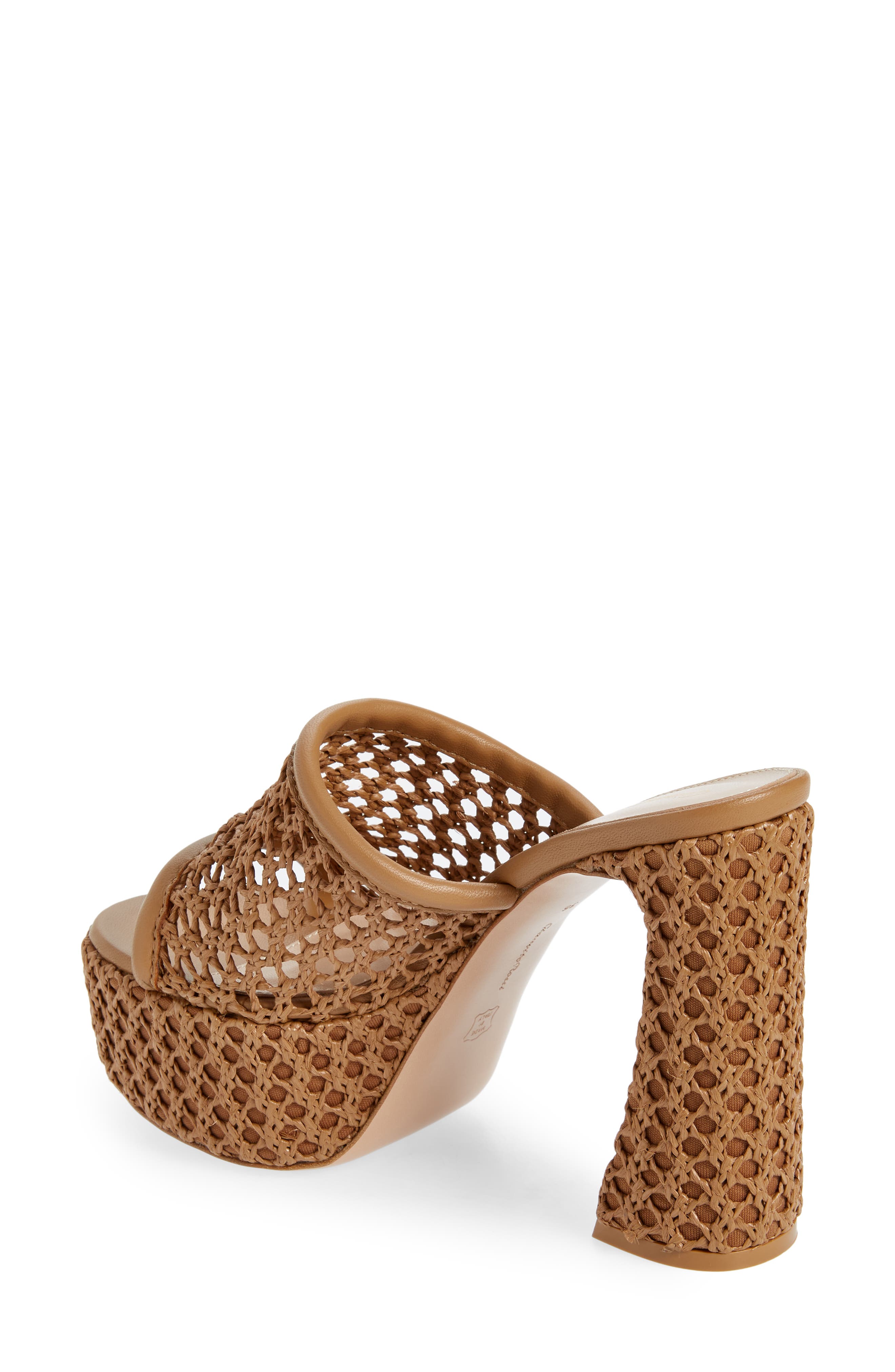 Gianvito Rossi Woven Platform Sandal, Alternate, color, 