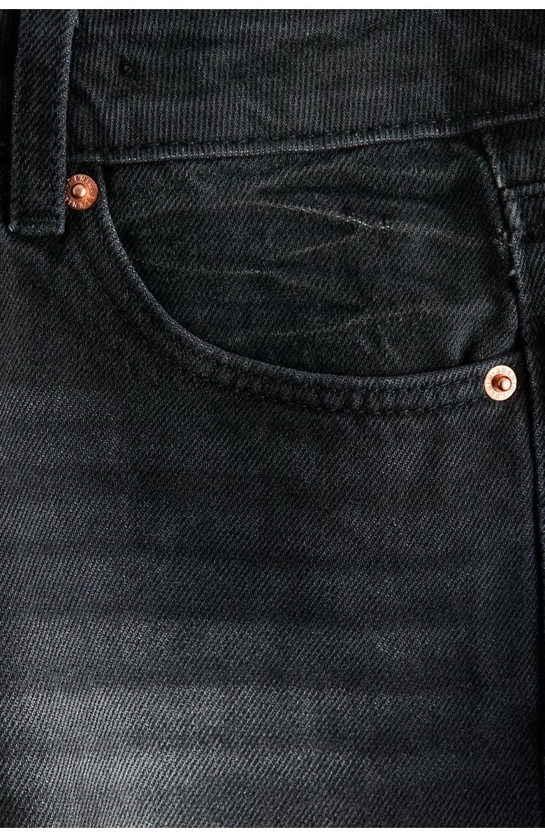 H&M Relaxed-fit denim shorts, Alternate, color, Denim Black