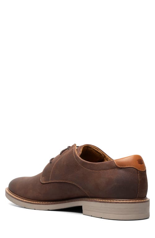 Florsheim Highpoint Plain Toe Derby In Brown Ch/taupe