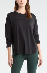 Zella Sueded High-Low Long Sleeve T-Shirt