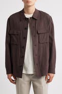 BOSS Corvin Linen & Wool Blend Overshirt