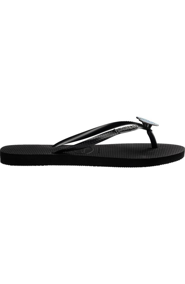 Havaianas Kids' Slim Crystal Charm Flip Flop, Alternate, color,