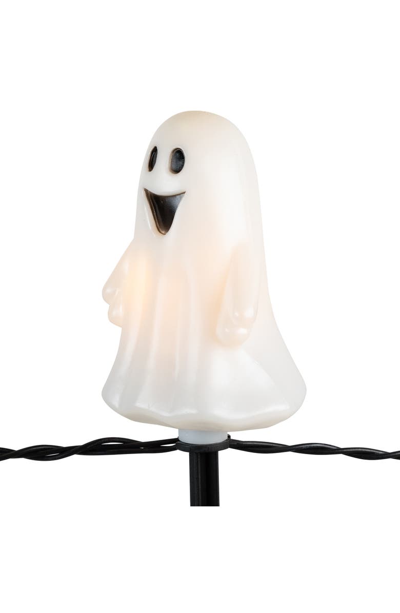 Northlight Lighted Ghost Shaped Halloween Outdoor Pathway Markers - 13" - Set of 5, Alternate, color, White