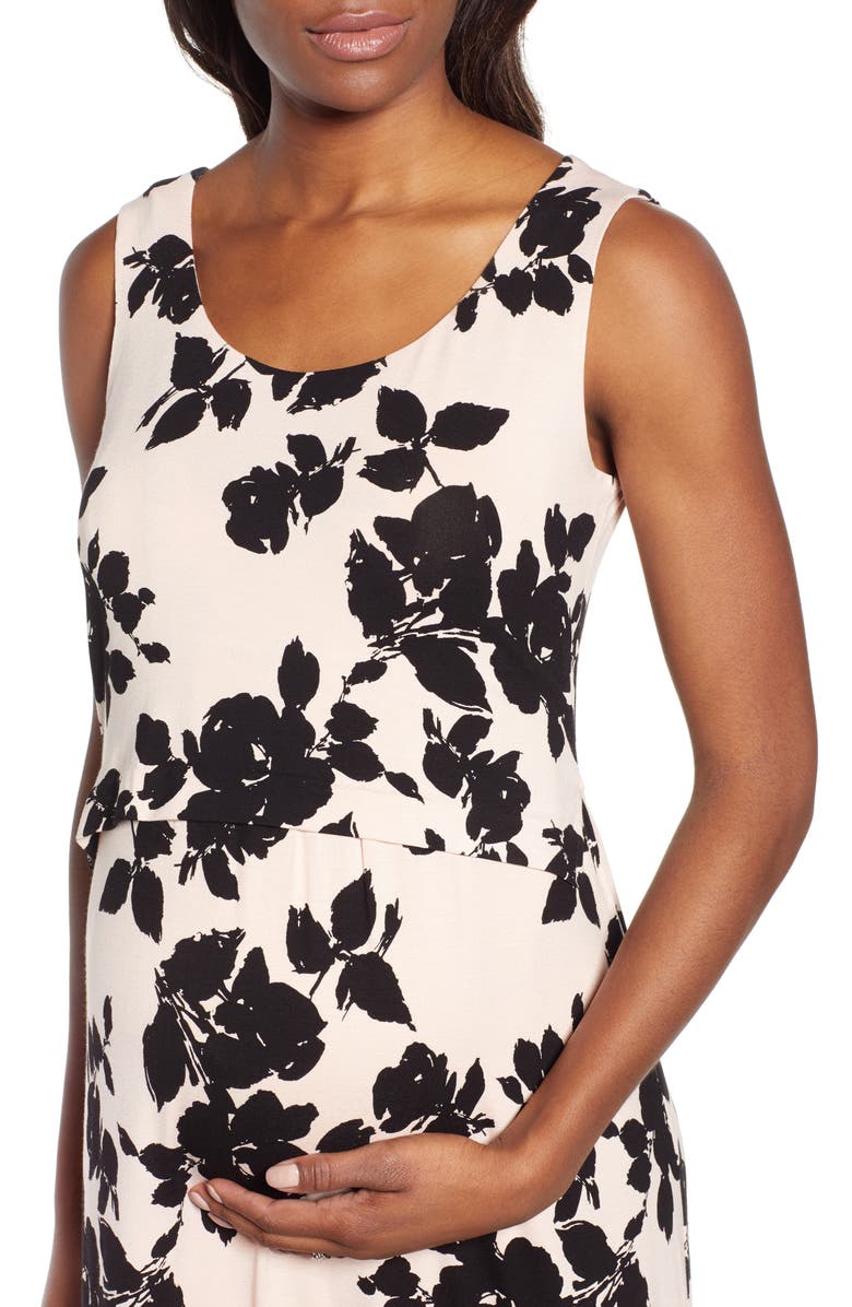 Angel Maternity Busy Mama Maternity/Nursing Maxi Dress, Alternate, color,