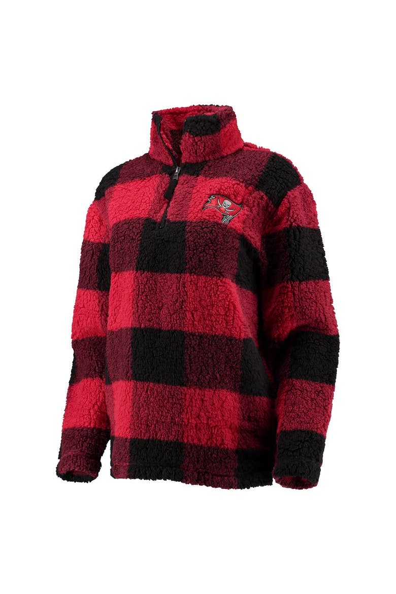 Women's G-III 4Her by Carl Banks Red Tampa Bay Buccaneers Sherpa Plaid Quarter-Zip Jacket, Alternate, color, Red