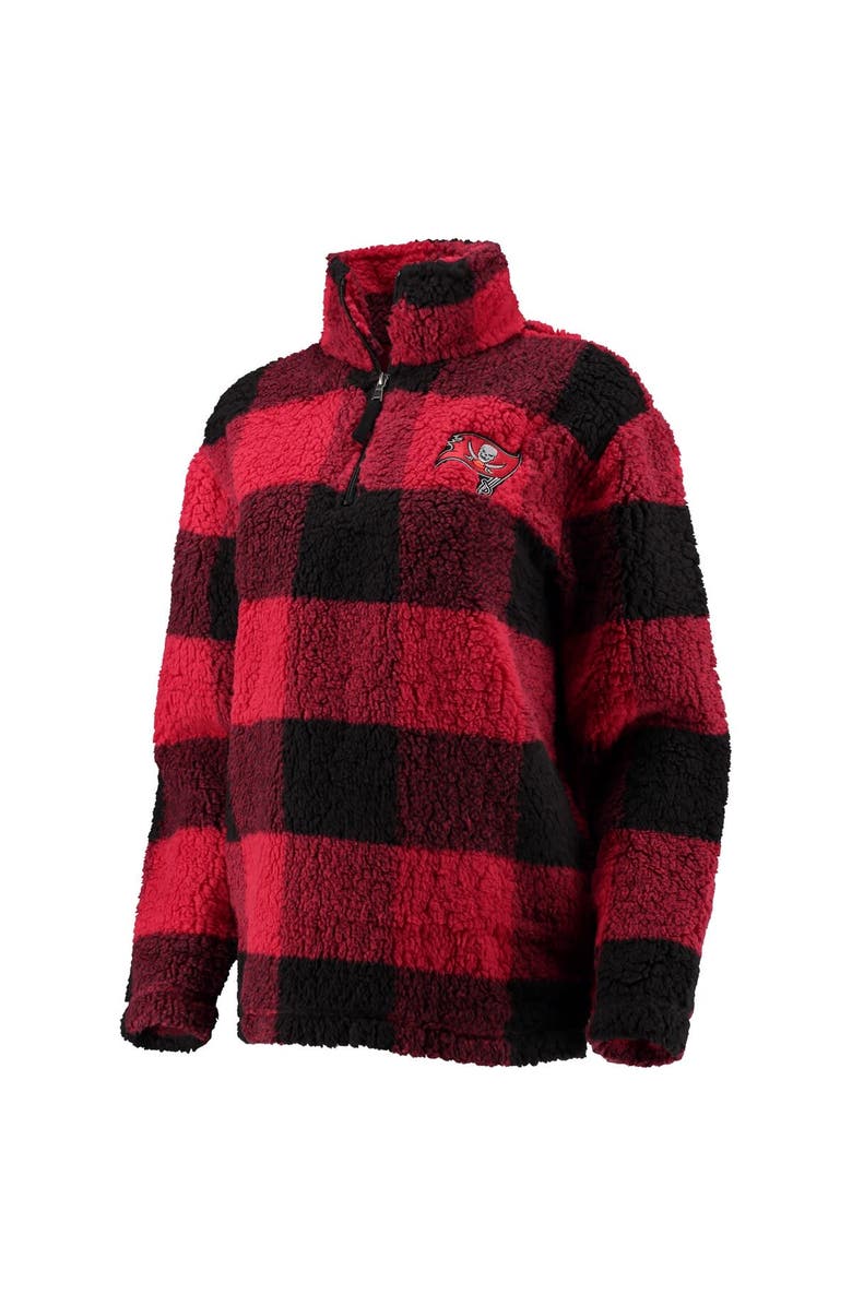 G-III 4HER BY CARL BANKS Women's G-III 4Her by Carl Banks Red Tampa Bay Buccaneers Sherpa Plaid Quarter-Zip Jacket, Alternate, color, Red
