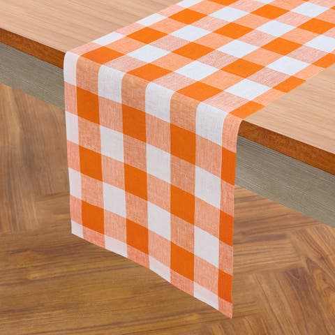 Linen Table Runner - Buffalo Check
