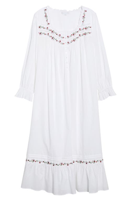 Eileen West Long Sleeve Cotton Ballet Nightgown In White