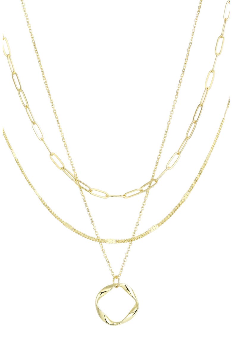 Set of 3 Assorted Chain Necklaces, Main, color, GOLD