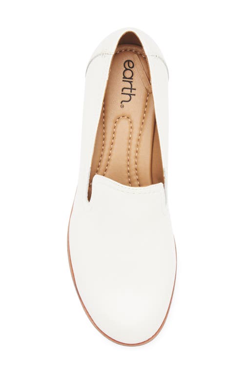 Earth Women's Edna Flat Slip-on Loafers In White