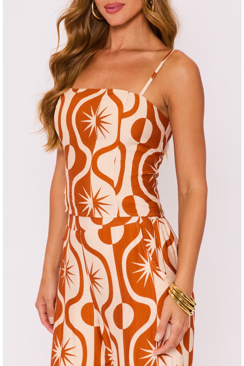Valencia Geometric Print, Alternate, color, RUST/ SAND