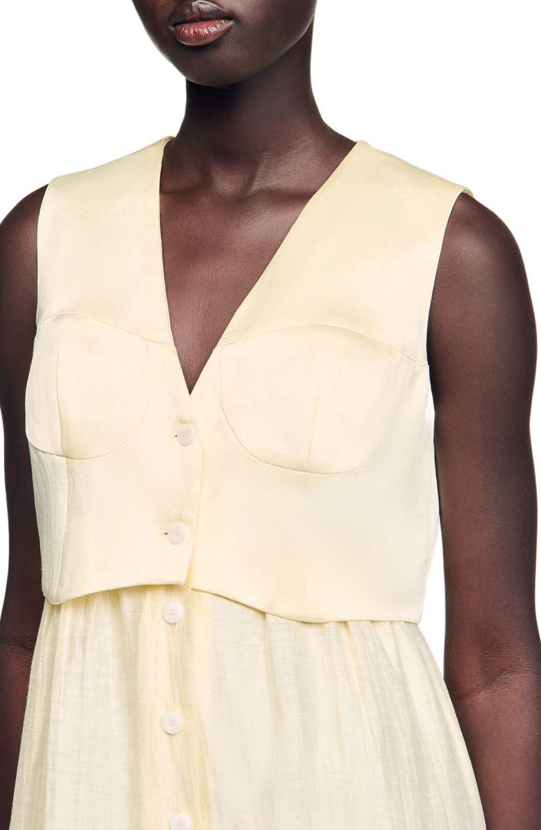 SANDRO Linen maxi dress, Alternate, color, 